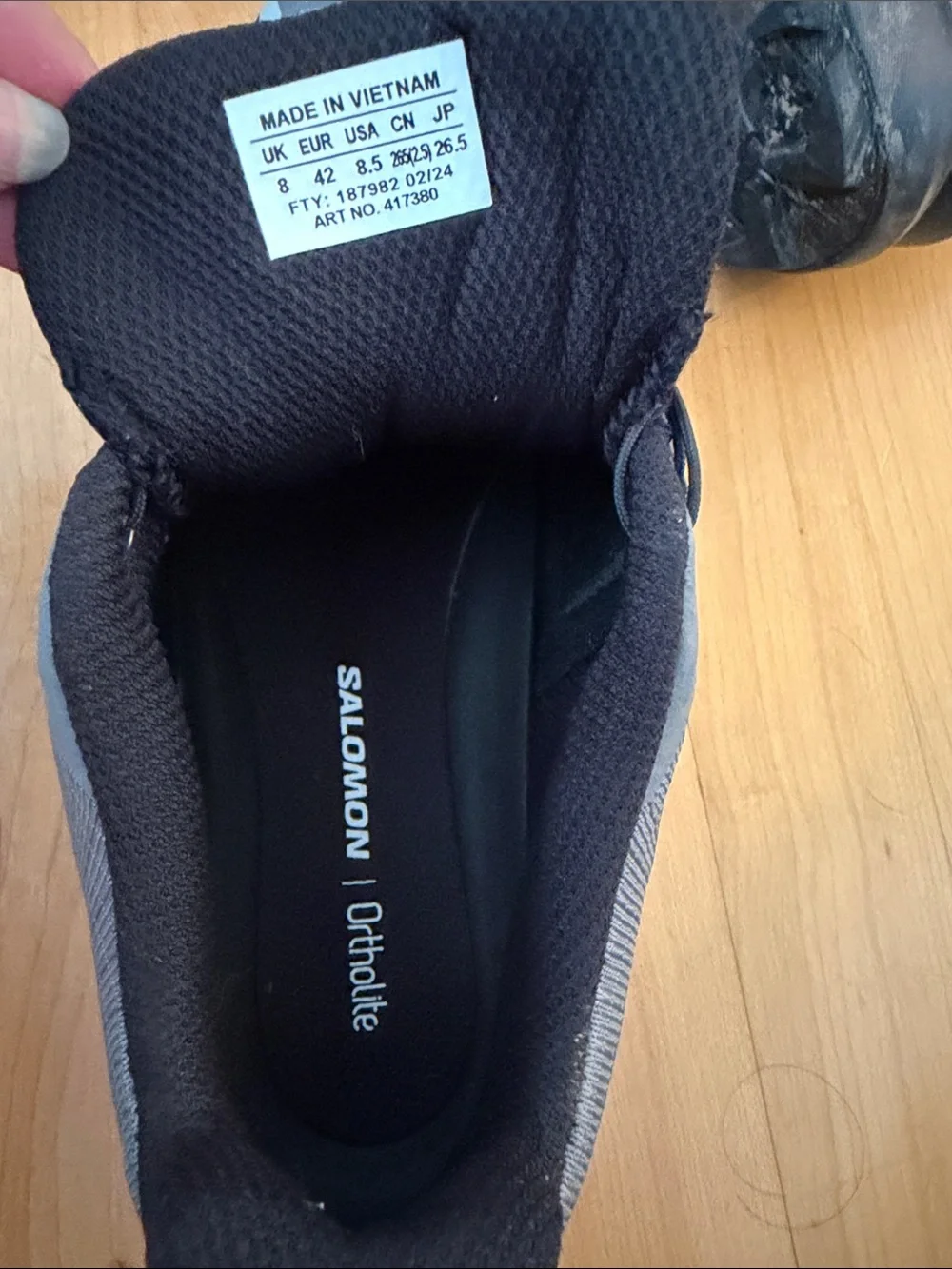Salomon Men’s Gray and Black Trail Running Shoes